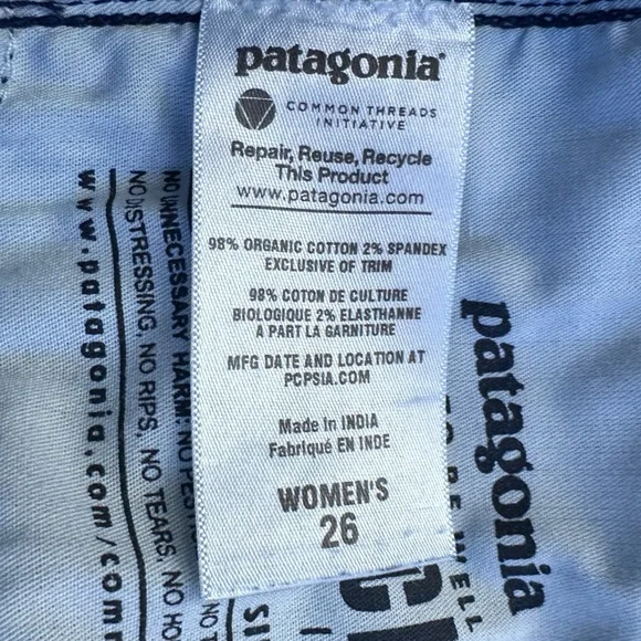 Patagonia Dark Blue Denim Pants Women’s Low-Rise Cargo Jeans Organic Cotton 26 - Picture 5 of 5